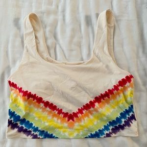 Fabletics rainbow pride collection crop top